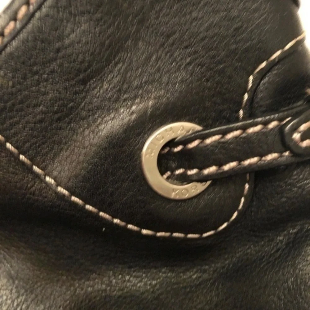 Michael kors vintage black leather hobo bag purse